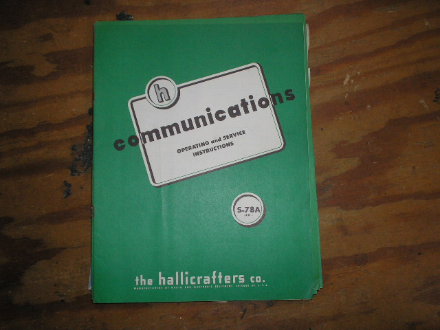 S-78A Receiver Run-1 Operator Service Manual 